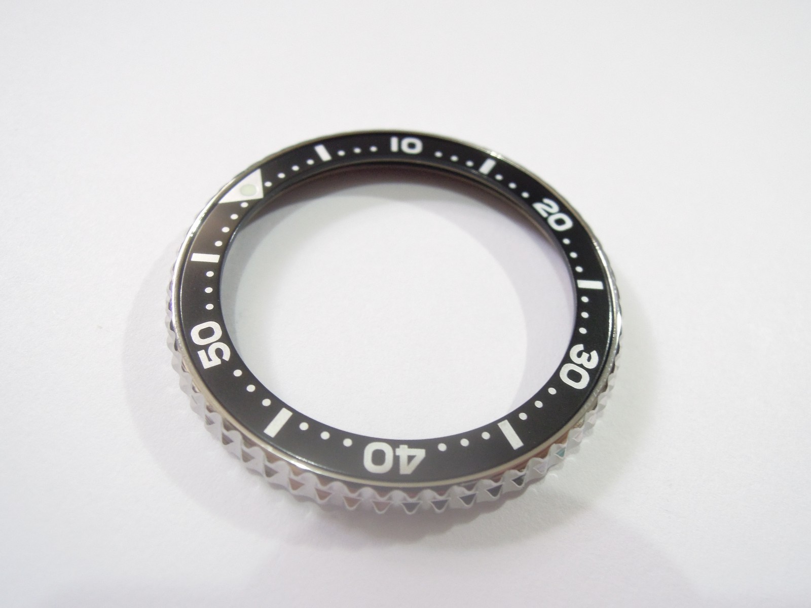 NEW STAINLESS METAL BEZEL WITH BLACK INSERT LARGE DIVERS SKX007 /SKX011J /SKX399