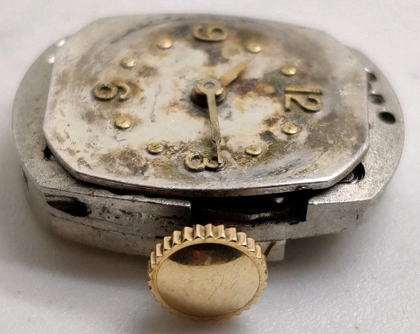 Rare Gruen W. Co. Cal. 275 17 jewel watch movement running Stuck In Set Position
