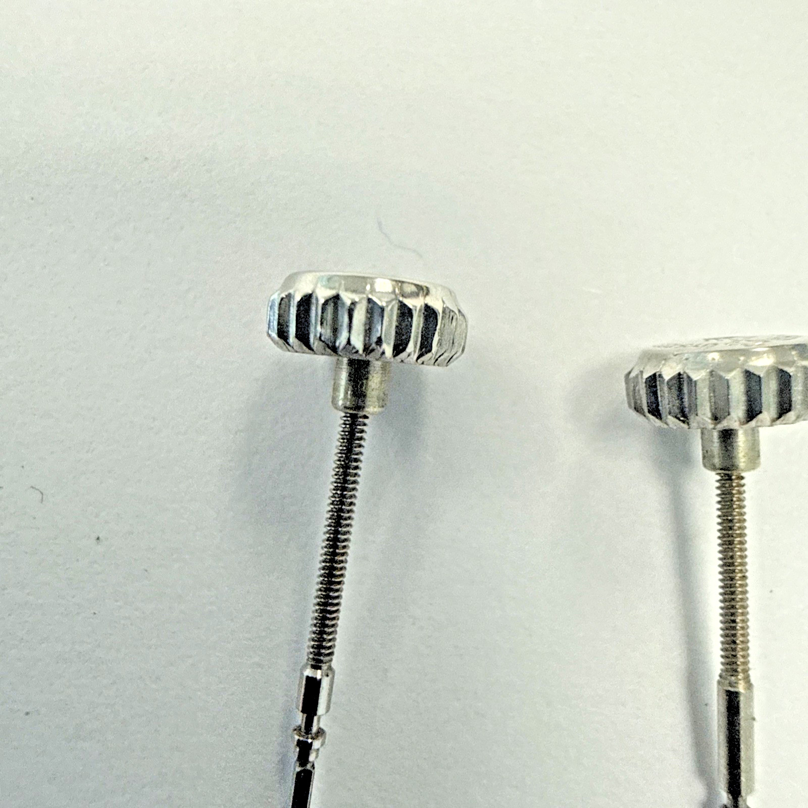 2 Rolex Vintage Super + Oyster Steel 6mm Crowns And Stems..Maybe New Old Stock??