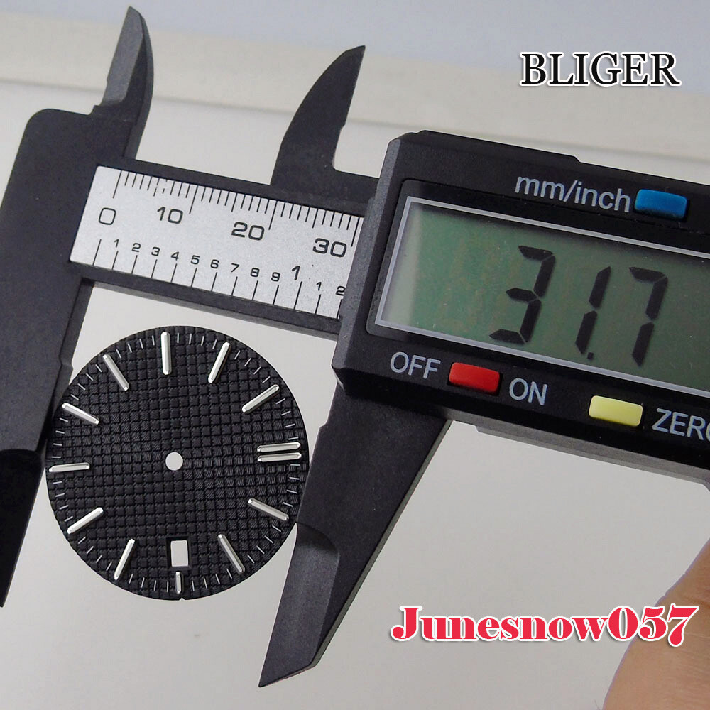 Accessories 31.7mm Watch Black/Blue/Silver/Green Dial With Date Window Fit NH35A