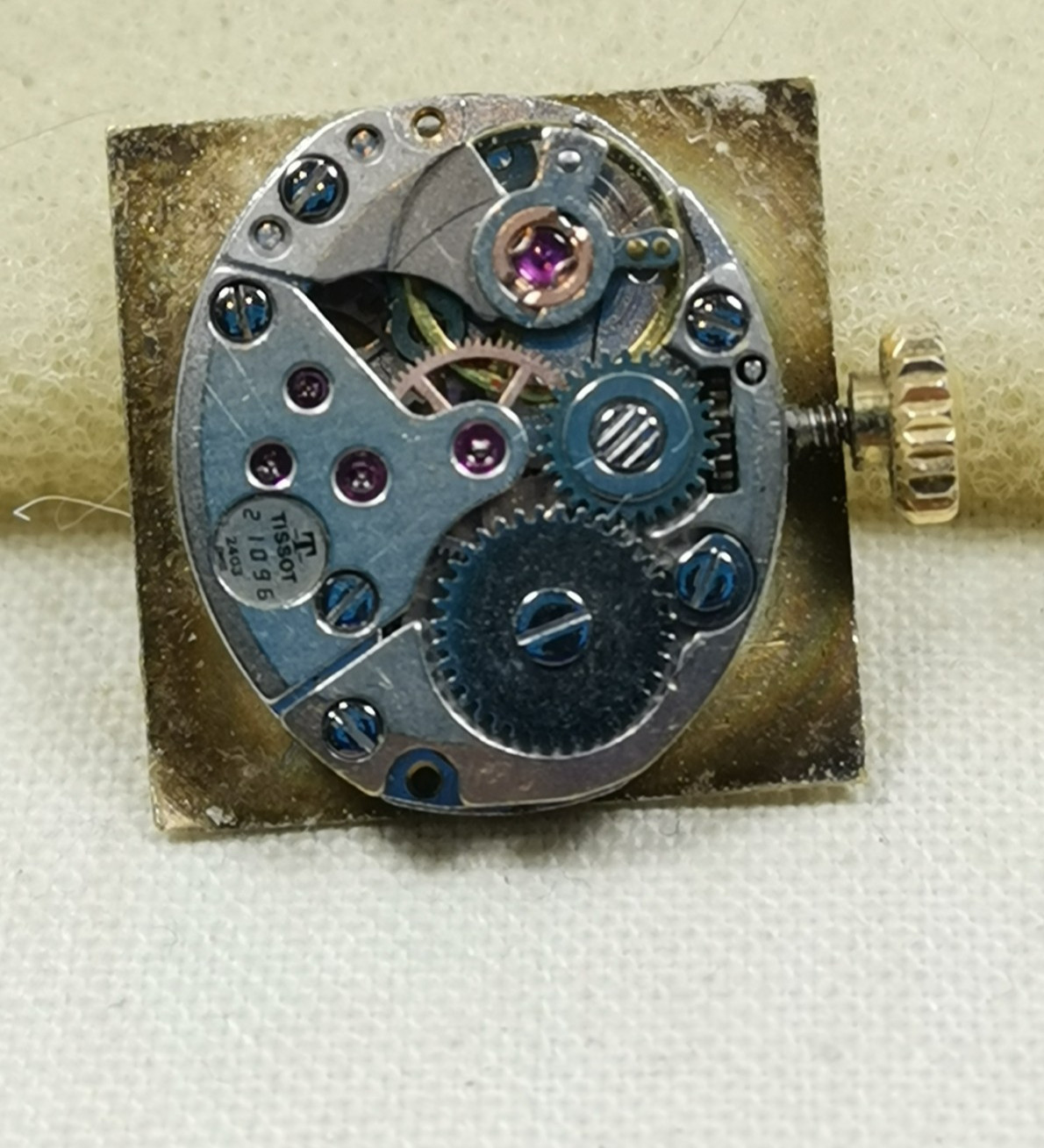 Lot 2 x Tissot 17J Cal. 2403 & 2180 Swiss Wristwatch Movement Repair/Parts