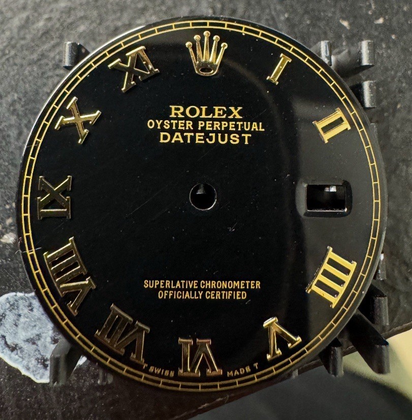 Rolex Mens Datejust Custom Black Roman Dial For 36MM Models 16013 16233 116233