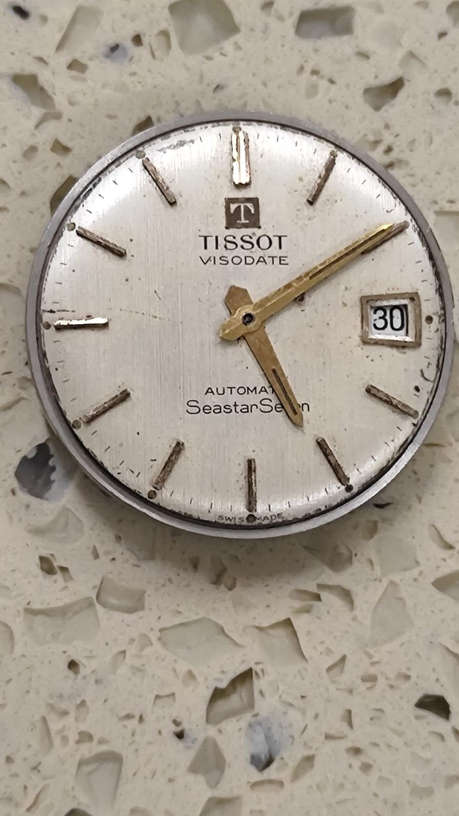 Tissot CAL 784 Automatic Movement with Dial Visodate Seastar WORKING For parts