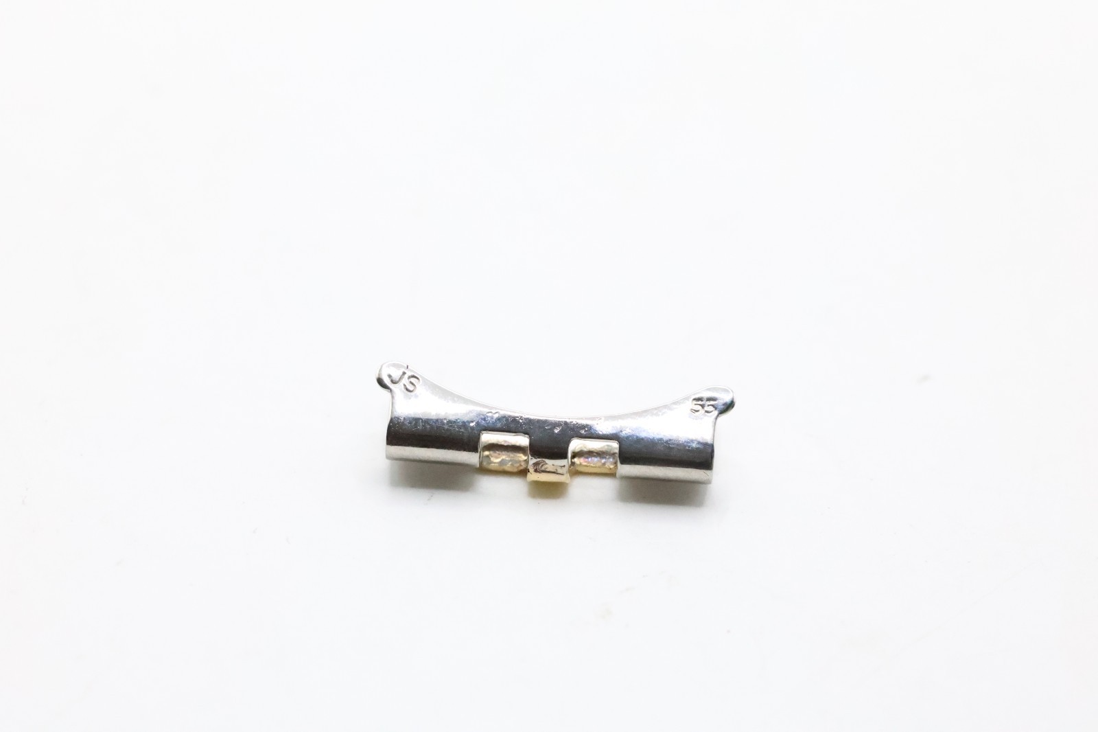 Authentic Vintage Rolex End Link Stainless Steel and yellow gold 14k 19mm #882