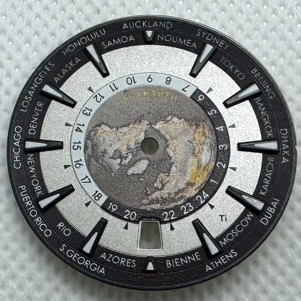34mm Sterile Dial Fit NH35 NH36 Movement 6 O’clock Date Window Black Blue Green