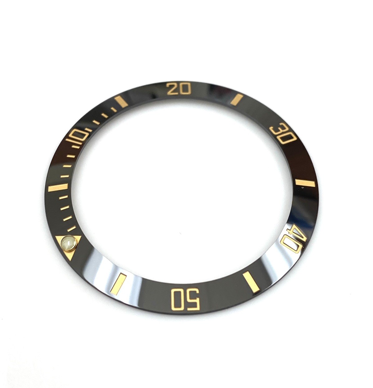 Black/Gold Ceramic Bezel Insert for Rolex 41mm Submariner 126613LN & 126618LN