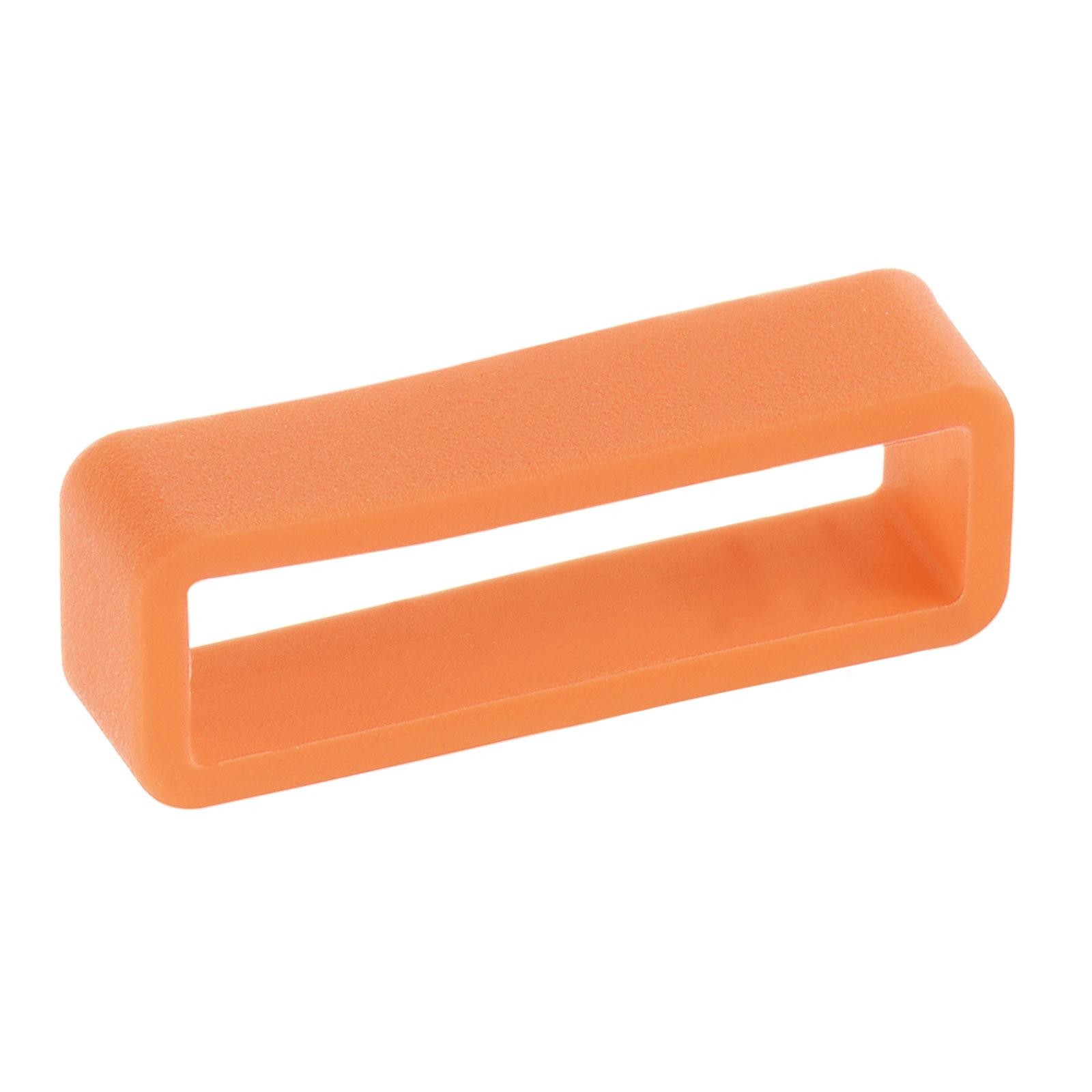 Watch Band Strap Loops Silicone for 26mm Width Watch Band, Orange 4 Pcs