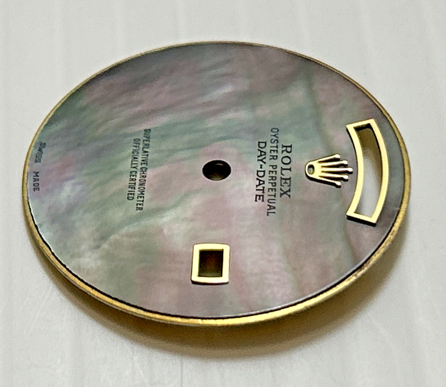 Rolex GRAY MOTHER OF PEARL DAY DATE Non-Numeric Aftermarket Watch Dial 18038