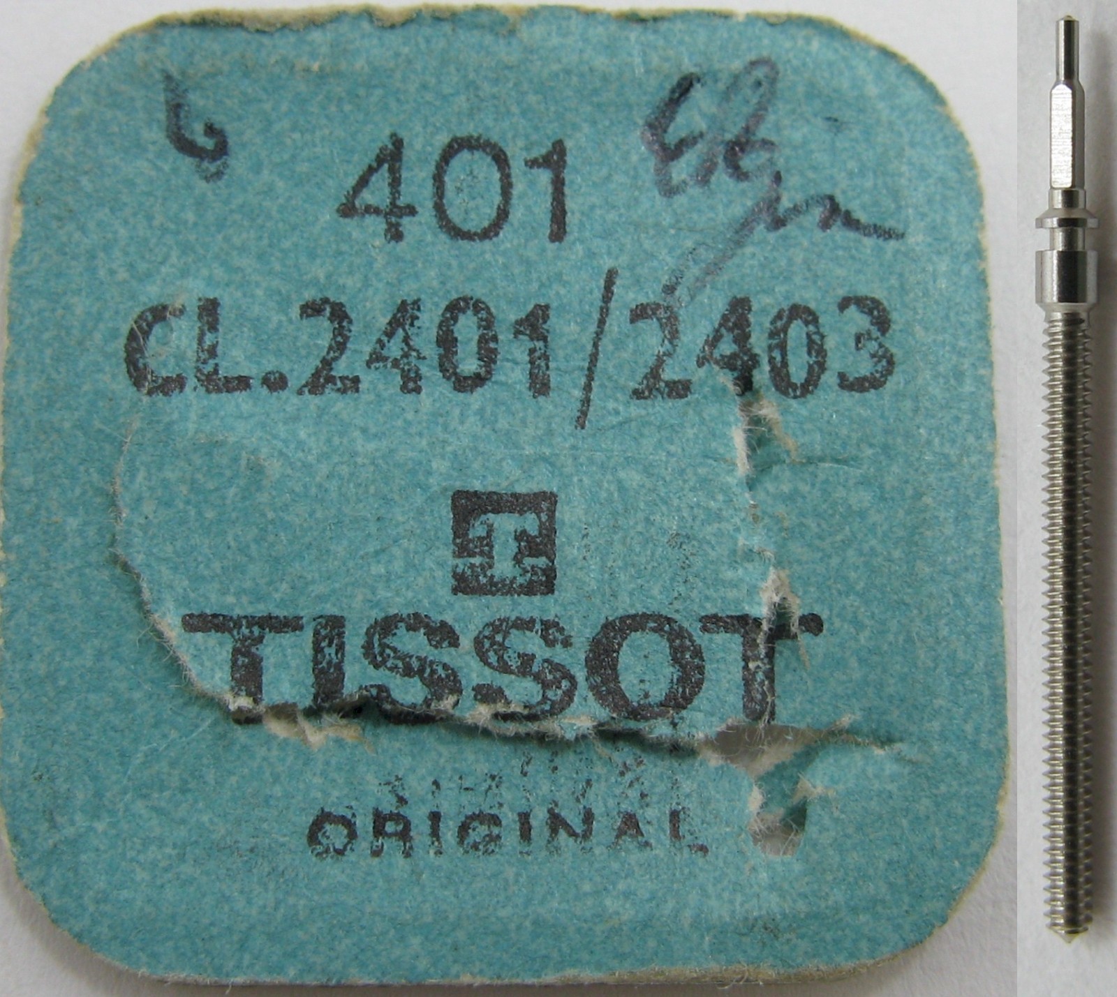 Tissot 2401 2403 watch part: winding stem #401 * tap 10 *