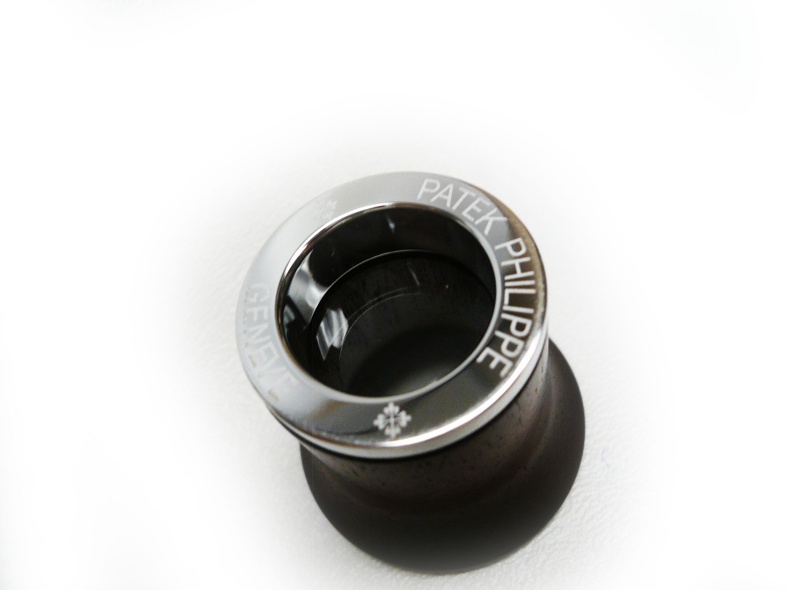 Original Patek Philippe Dark Brown Maple 10X Jewelers Loupe + Box