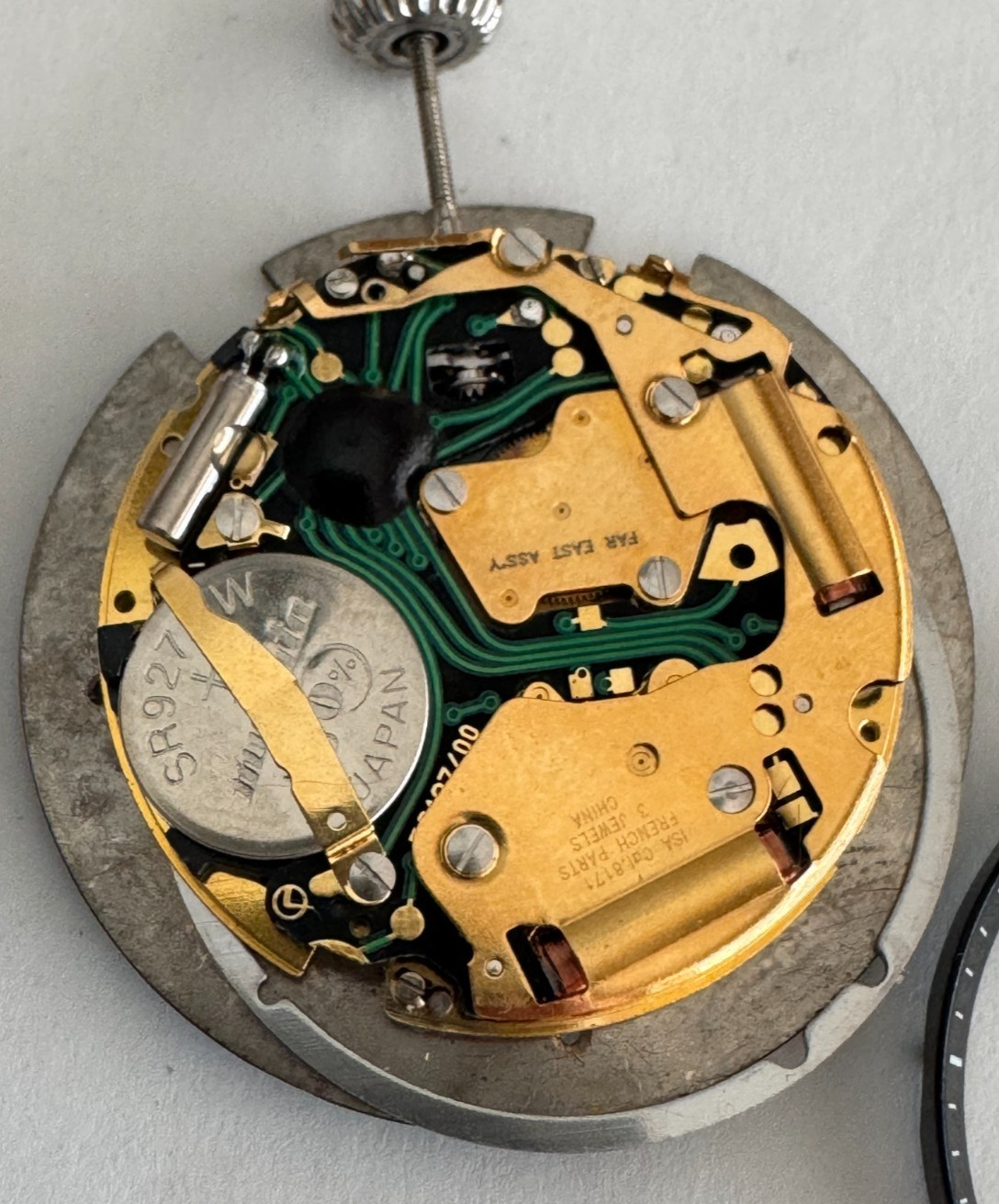 MICHELE CHRONOGRAPH WRISTWATCH MOVEMENT ISA 8171 W/ STEM AND CROWN RUNS