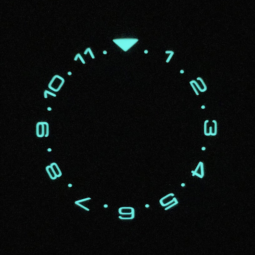 38MM 12H Batman Dual Time C3 BGW9 Lume Slope Ceramic Bezel Insert For SKX007