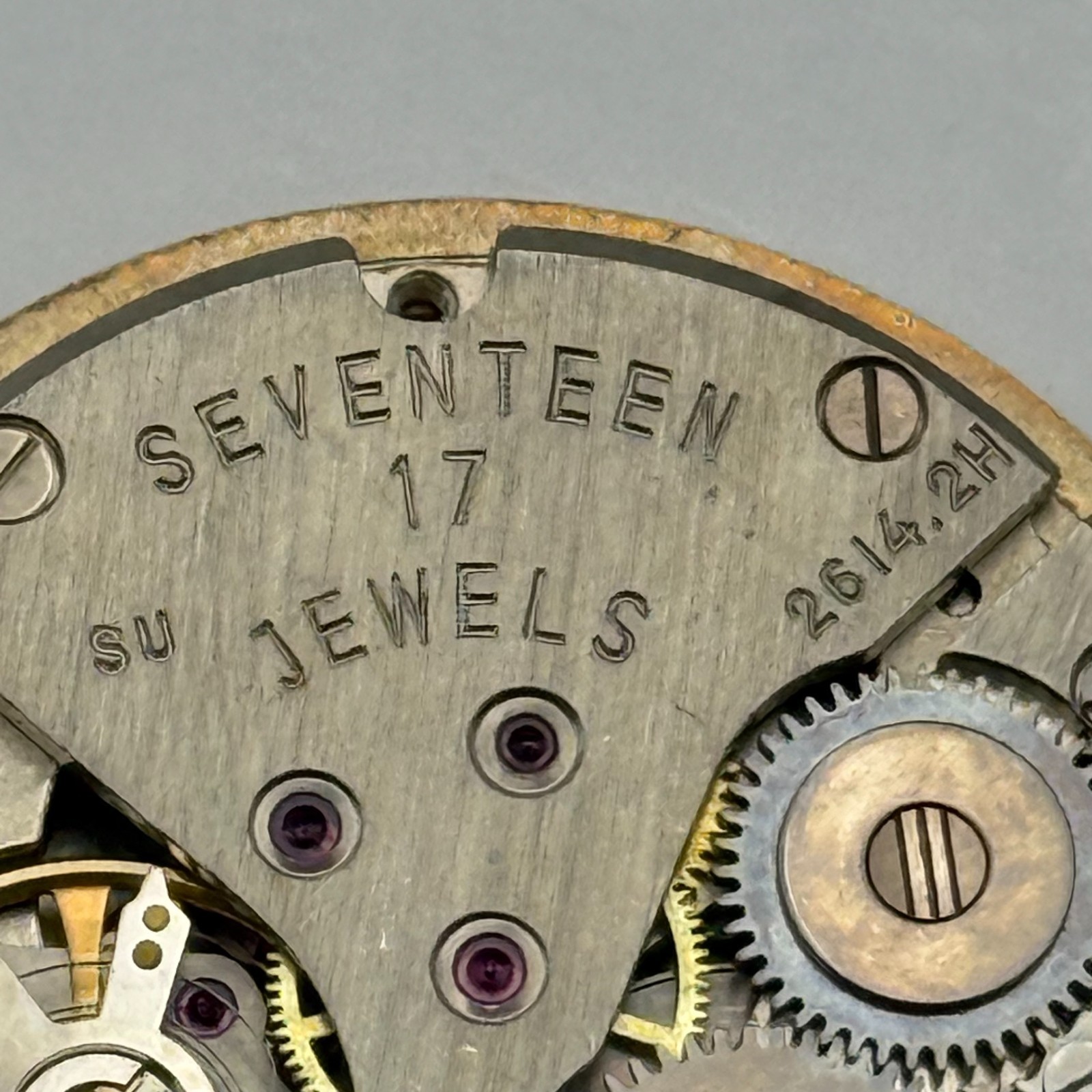 Poljot 2614.2H Watch Movement Sekonda Soviet 17 Jewels Parts Repair 26.4mm