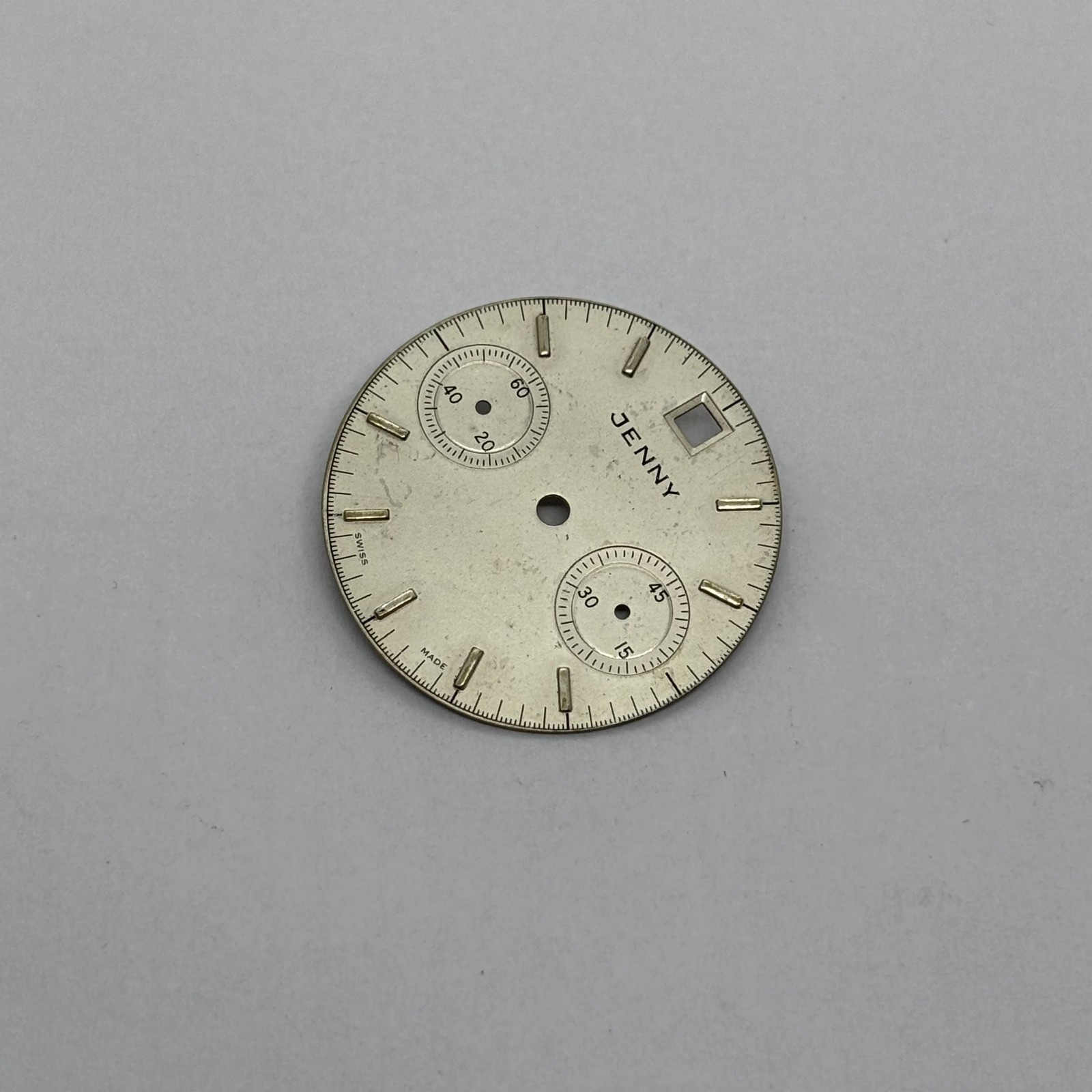 LOT OF 5 VARIOUS BRANDS WATCH DIALS FOR VALJOUX 7733 AND 7734 SOLD AS IS