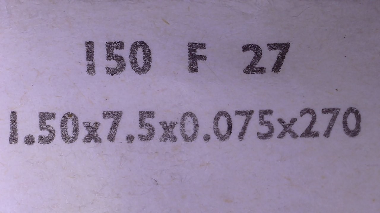 Barrel Spring Watch No. 150F27 Ø 7.5 Height 1.5 Thickness 0.075 Length 270 Mm