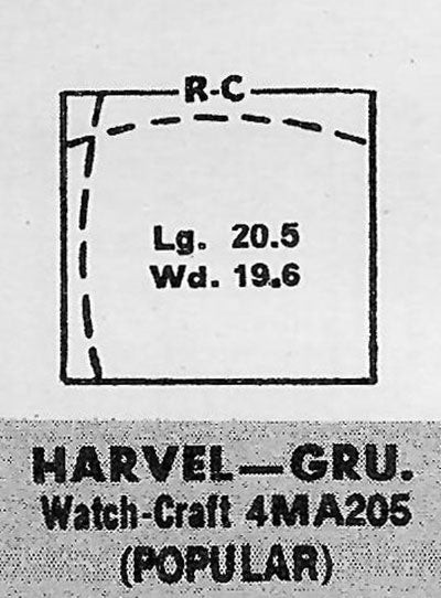 GRUEN : VERITHIN-CHAMPION (AND OTHERS) – Rectangle 20.6mm x 19.6mm