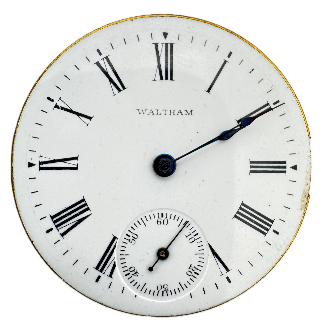 Antique 0s 1891 Waltham Mechanical Hunter Pocket Watch Movement Seaside Runs