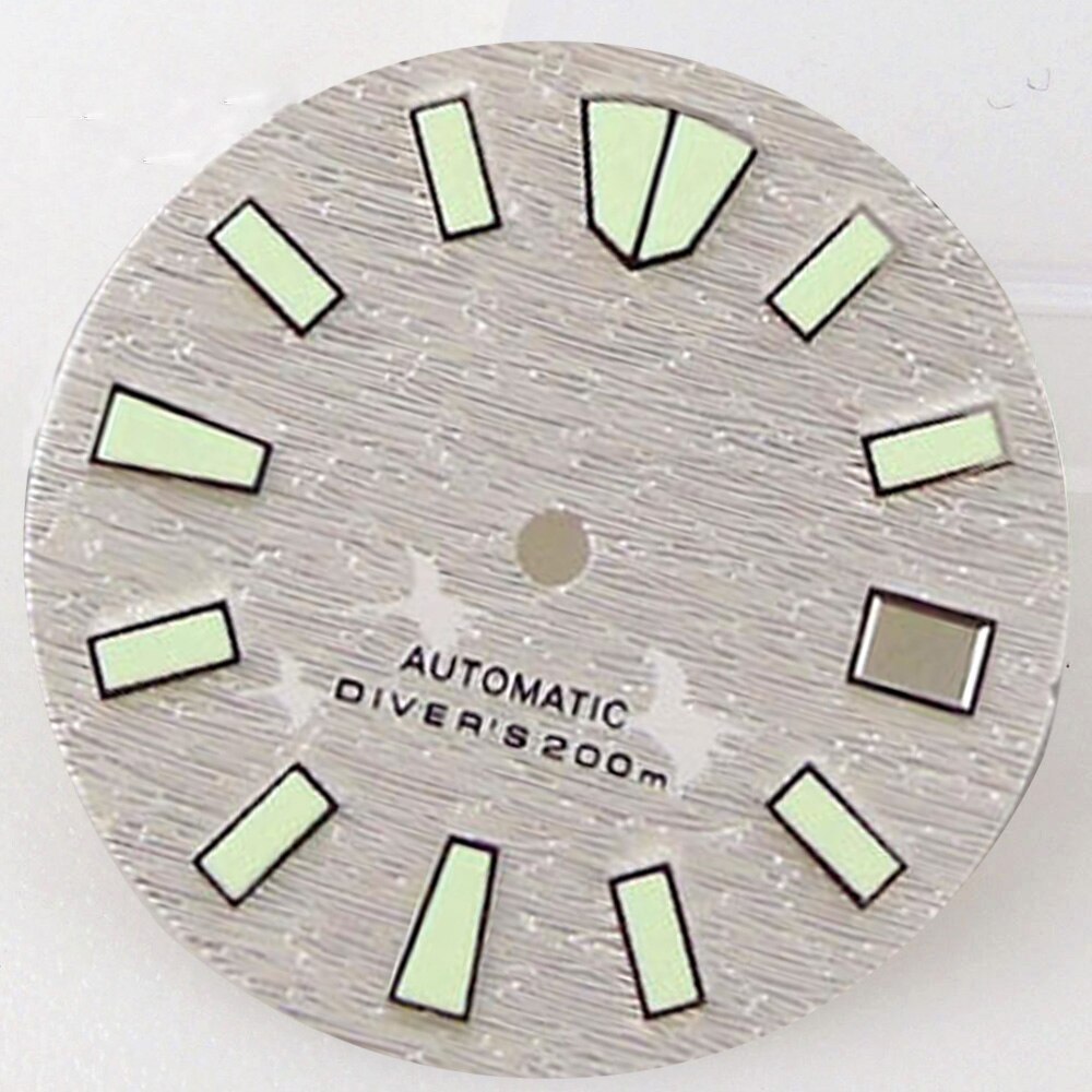 29MM Green White Blue Watch Dial Luminous Date Window Fit NH35 NH36 NH36A Parts
