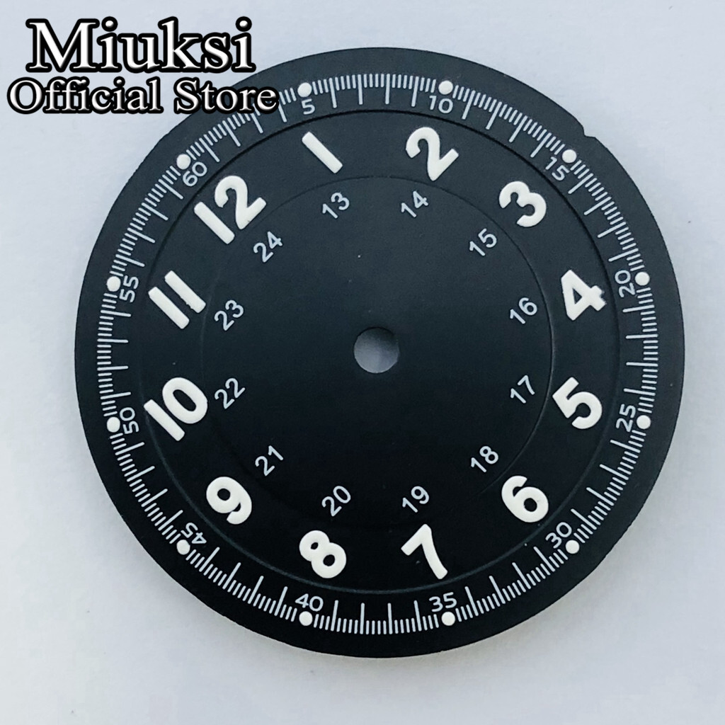 29mm luminous black white watch dial fit NH35 NH36 ETA2824 Miyota 8215 PT5000