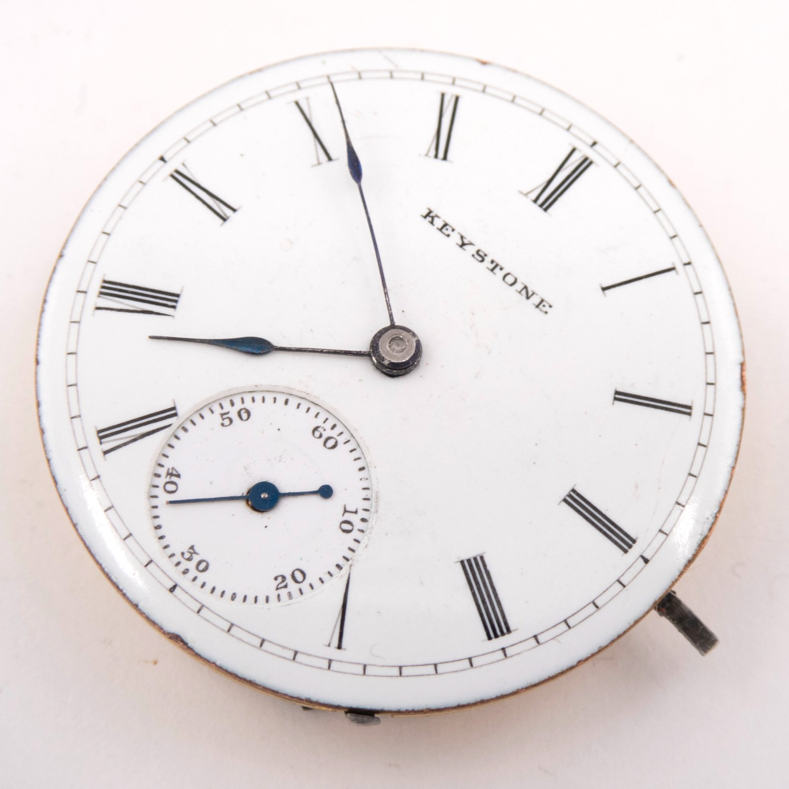 Keystone 4-Size Lever-Set Antique Pocket Watch Movement, Keeps Time