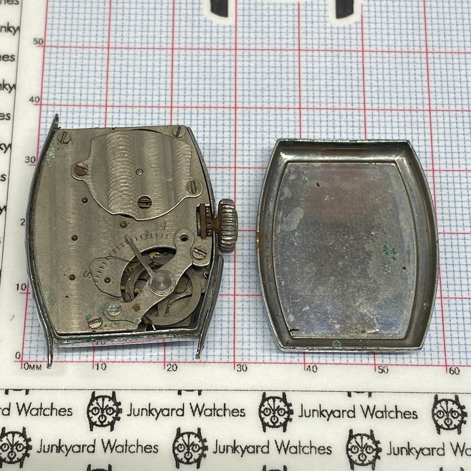 Vintage GEM Watch Movement Repair Parts Spares Salvage Deco Style