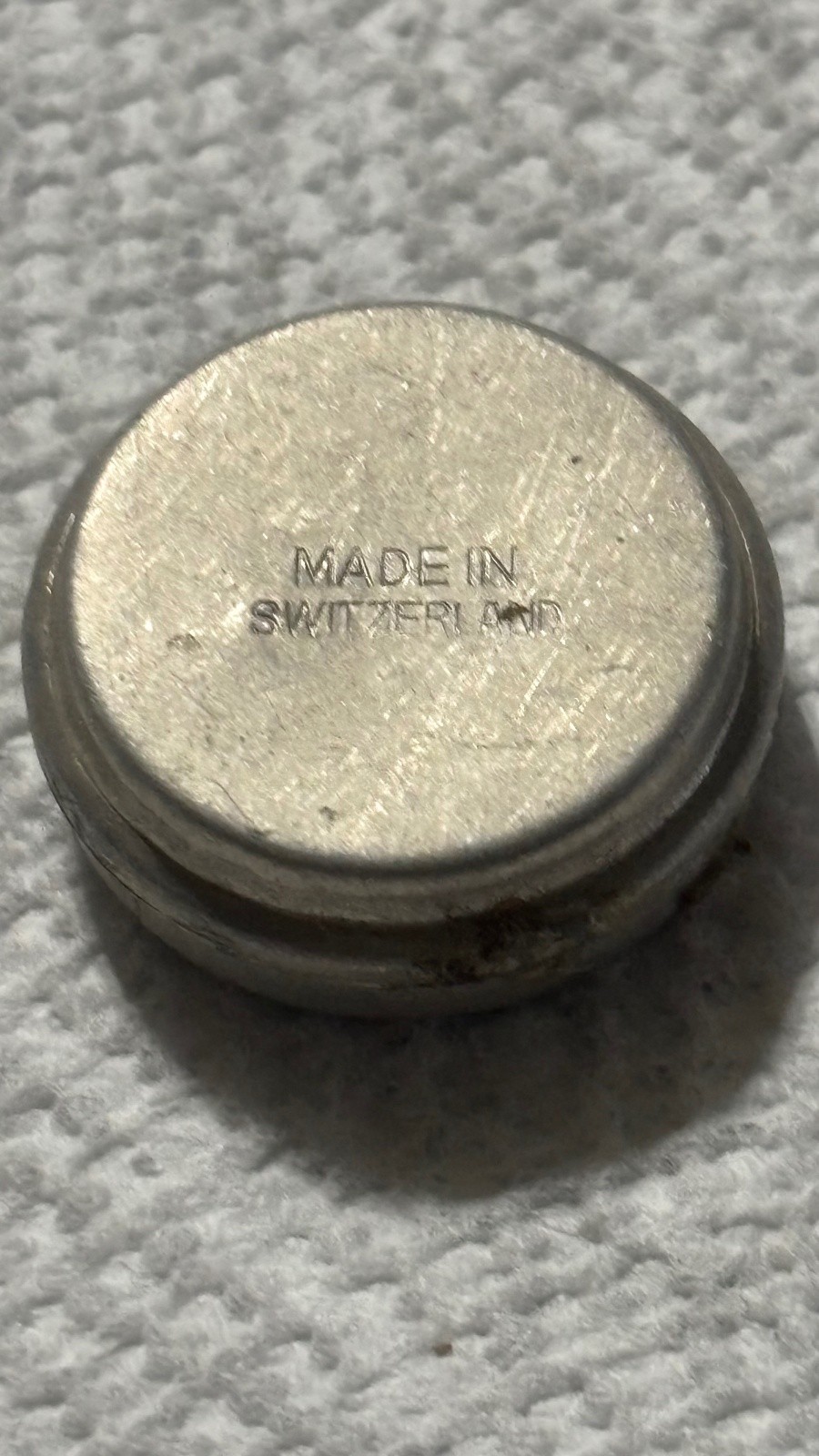Vintage watch part tin Made In Switzerland