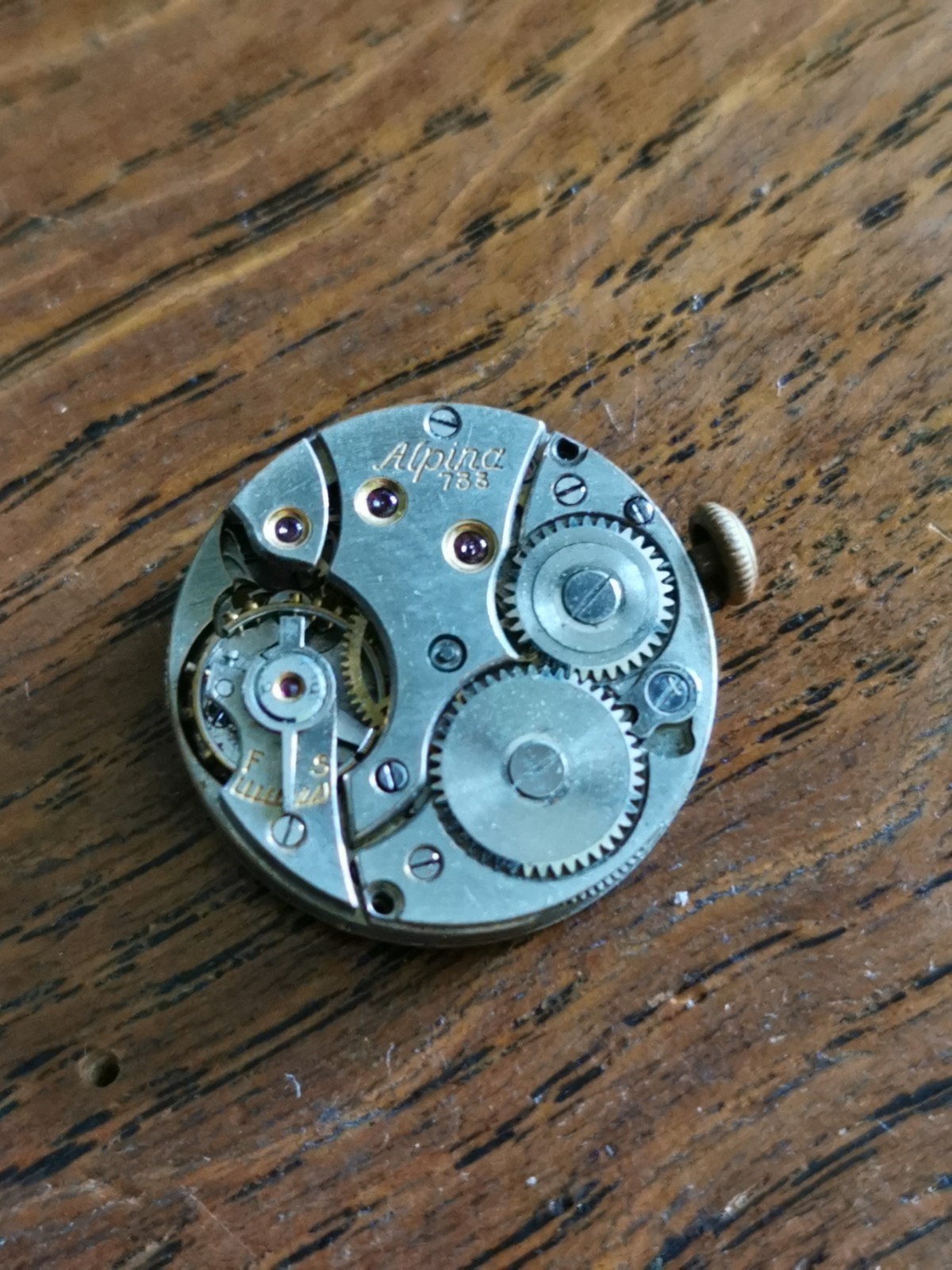 Alpina 733 Watch Movement, Ticking, For Restoration #N517