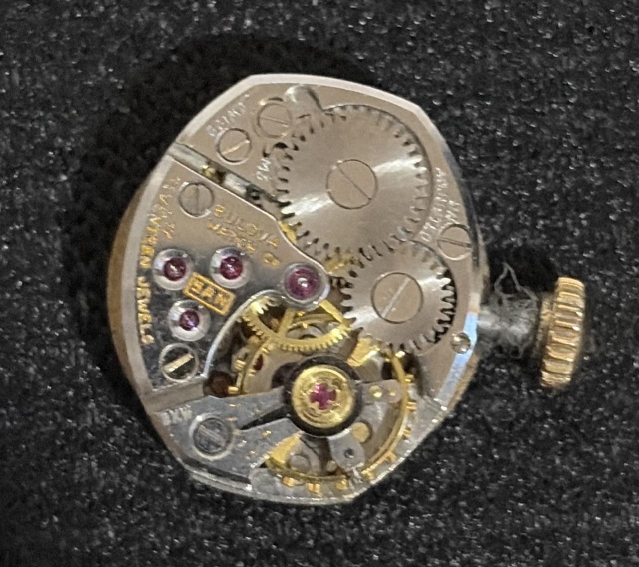 1965 Bulova Cal. 5AN Watch Movement – 17 Jewels – Swiss Made – M5 Date Code