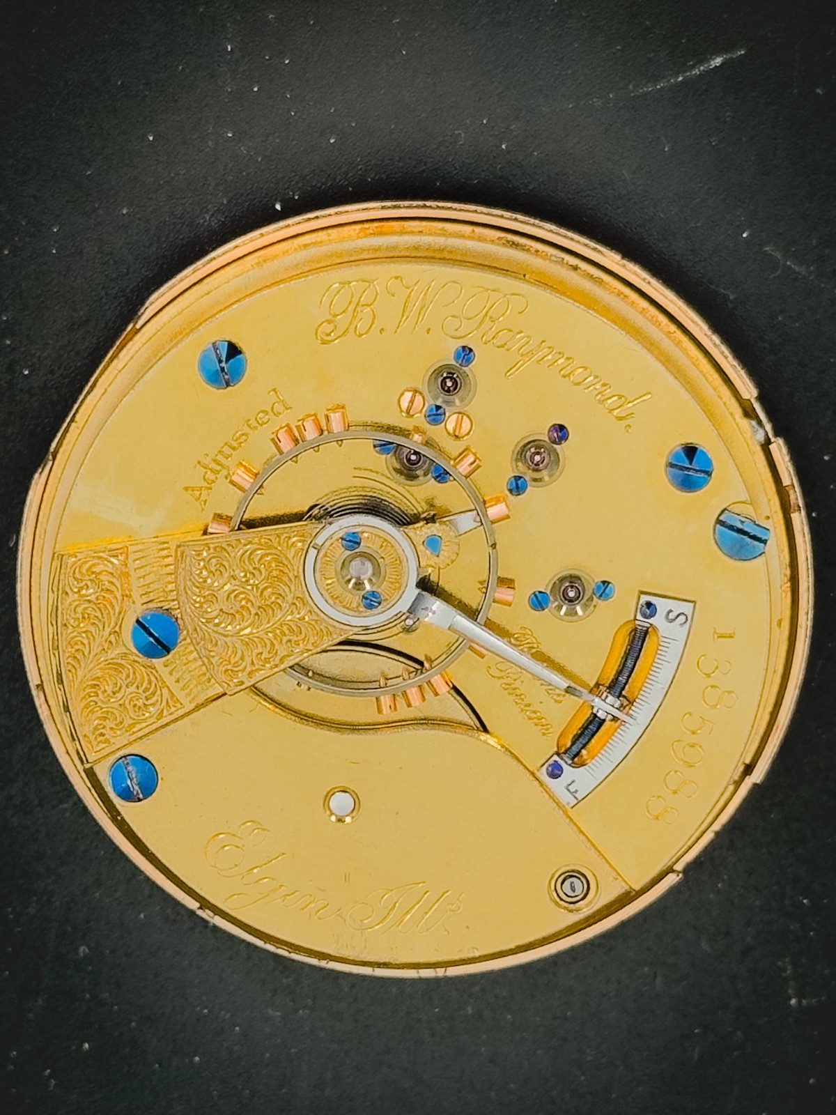 Antique Elgin National Watch Company pocket watch face