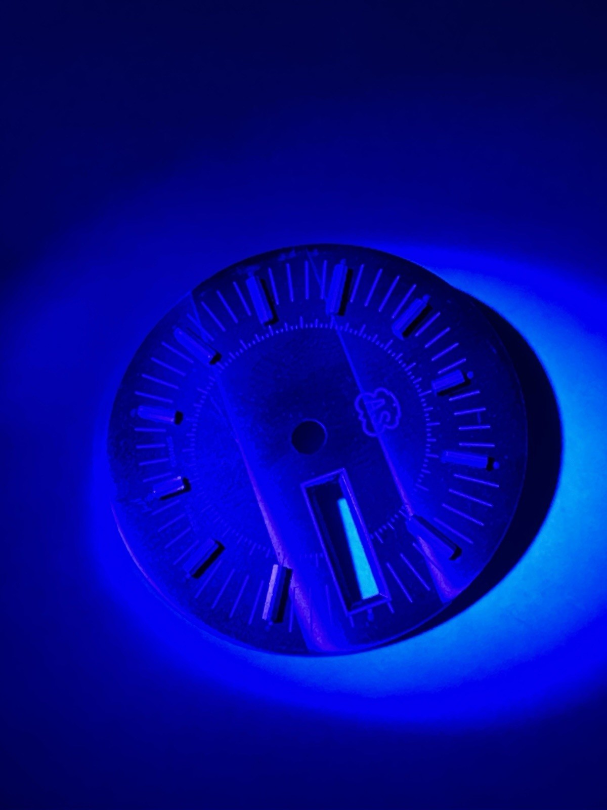 AS Signed Gradient Purple And Blue 32mm Watch Dial Swiss Made