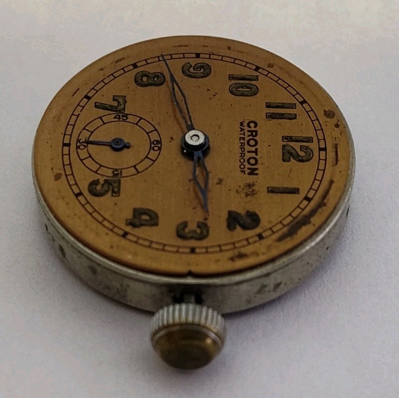 1940’s CROTON Military FEF210 Waterproof Watch Movement F.36 4110 Running