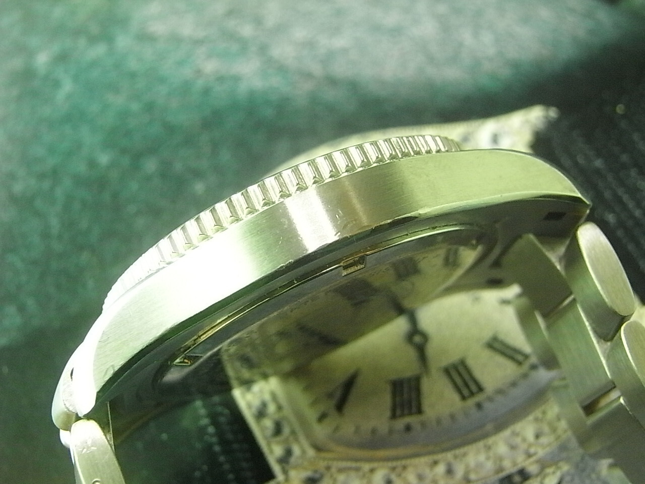 Defective NOS 40MM ESQ BY MOVADO DIVER CASE WITH 22MM SS WATCH BAND BRACELET