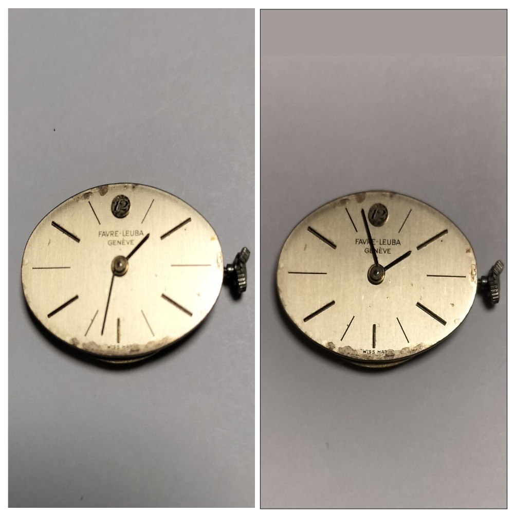 Vintage FAVRE-LEUBA Cal.251 17J Manual Wind Movement Dial Hands Running Swiss