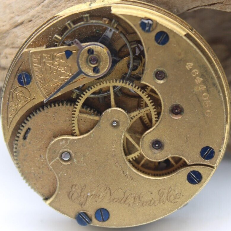 1893 ELGIN POCKET WATCH MOVEMENT 4644080 GRADE 118 6s 11j (CI)