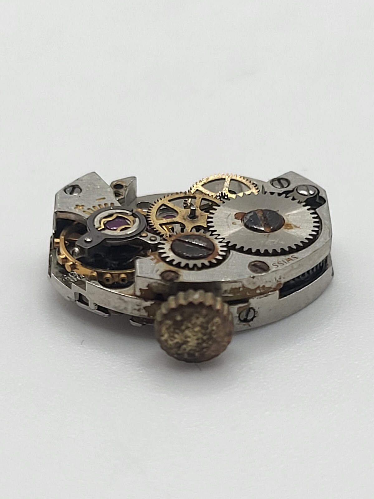 AS 1677 Manual Wind Watch Movement No Dial Missing Parts For Repair/Parts/Spares