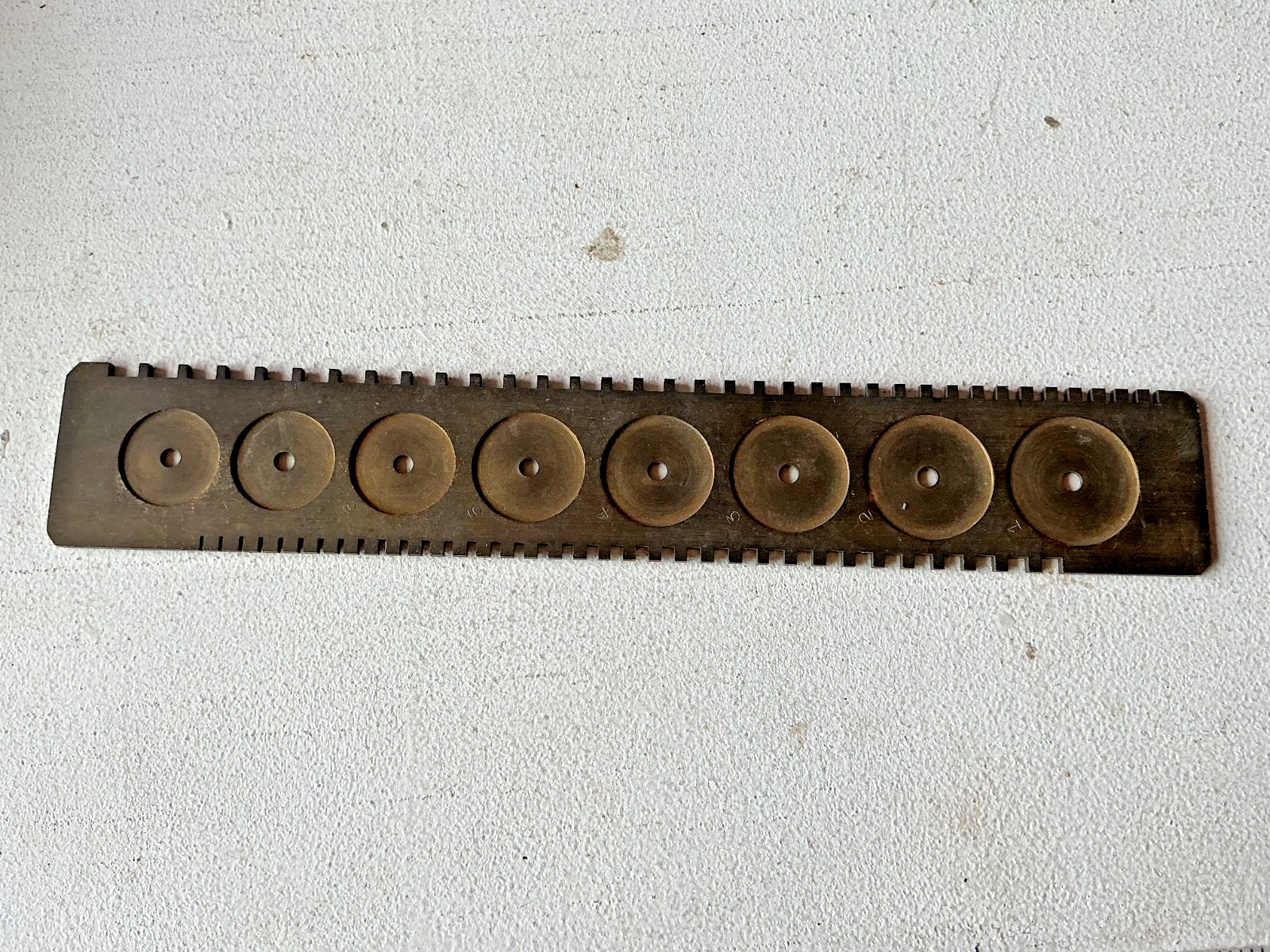 Watchmakers Mainspring Gauge Martin Metal Measuring Tool Vintage Horology 7 Inch