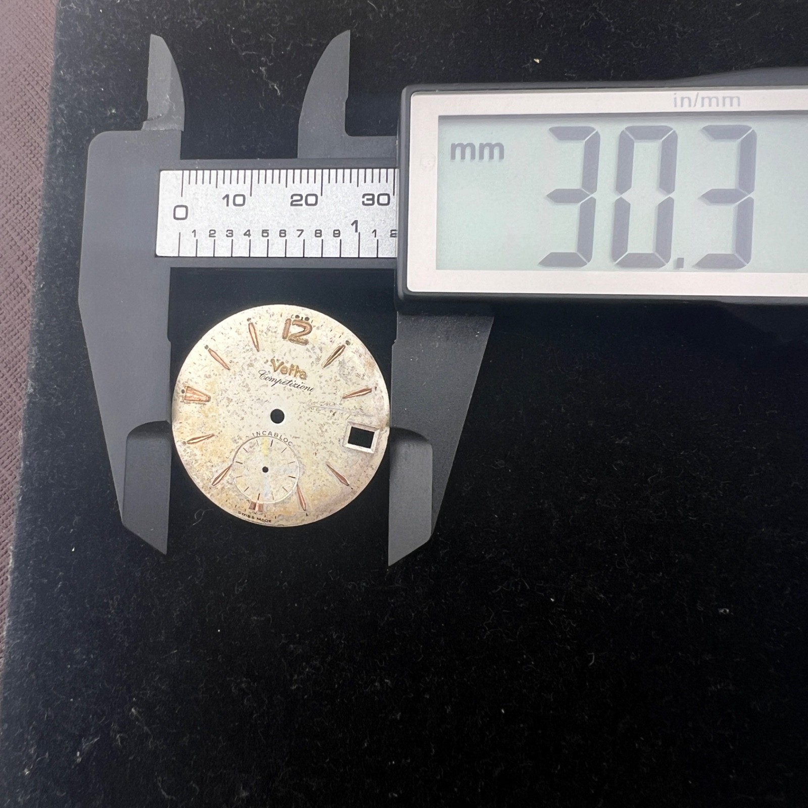 Vetta Competition Swiss Made Watch Dial 30.3mm No Hour Markers