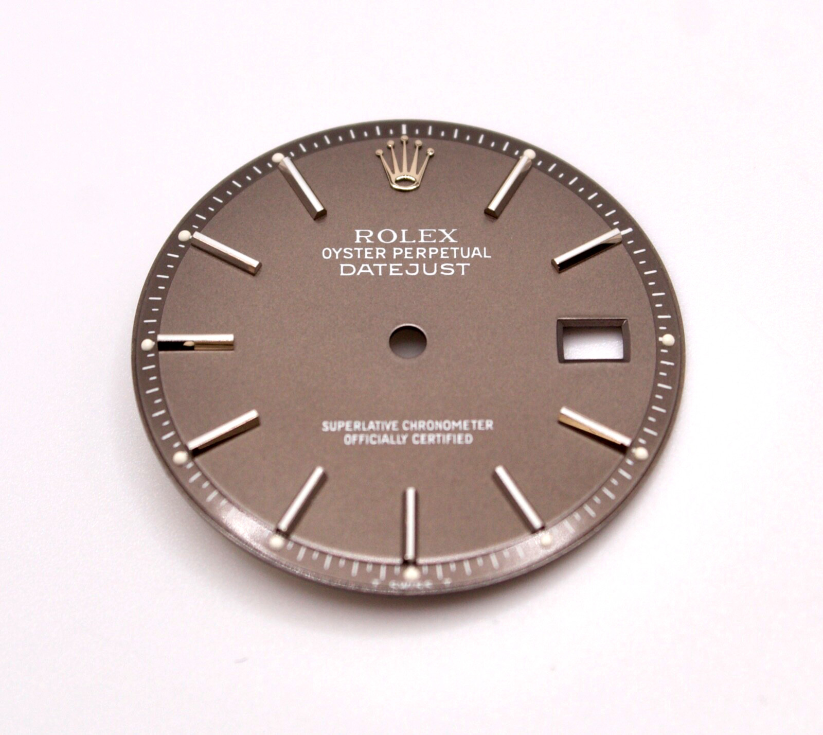 ORIGINAL Rolex Dial 36mm Datejust Rodium Stainless Steel w Date 1601/1603