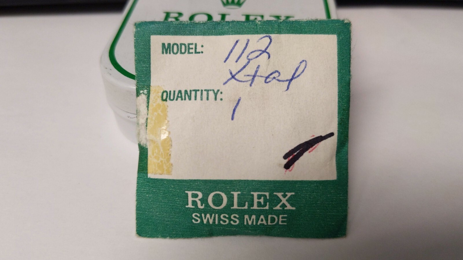 Genuine Rolex 25 112 date window Crystal acrylic 29.3mm open with tags, low/no d
