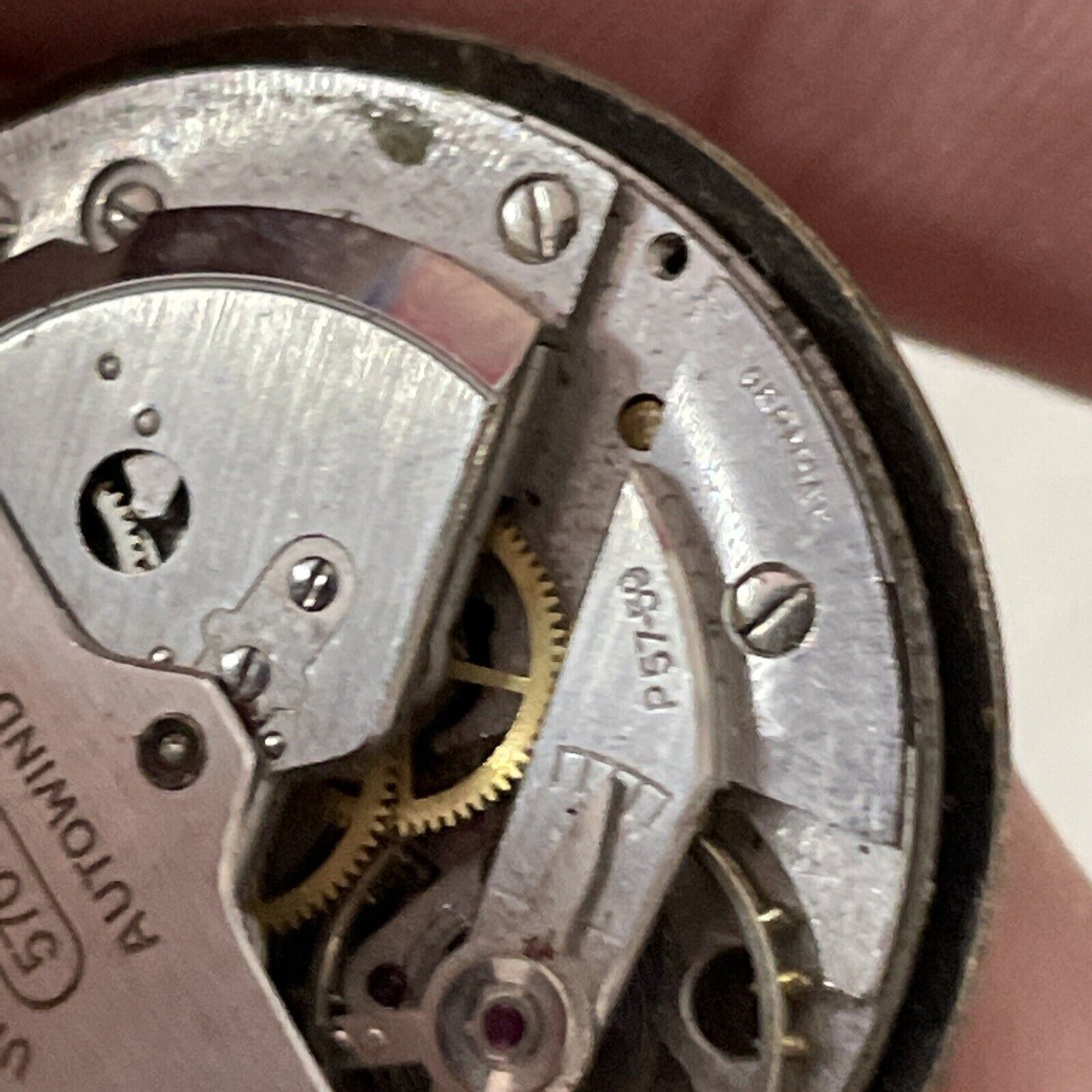 Vintage Gruen Watch Co. Unadjusted Seventeen Jewel Movement And Face PARTS