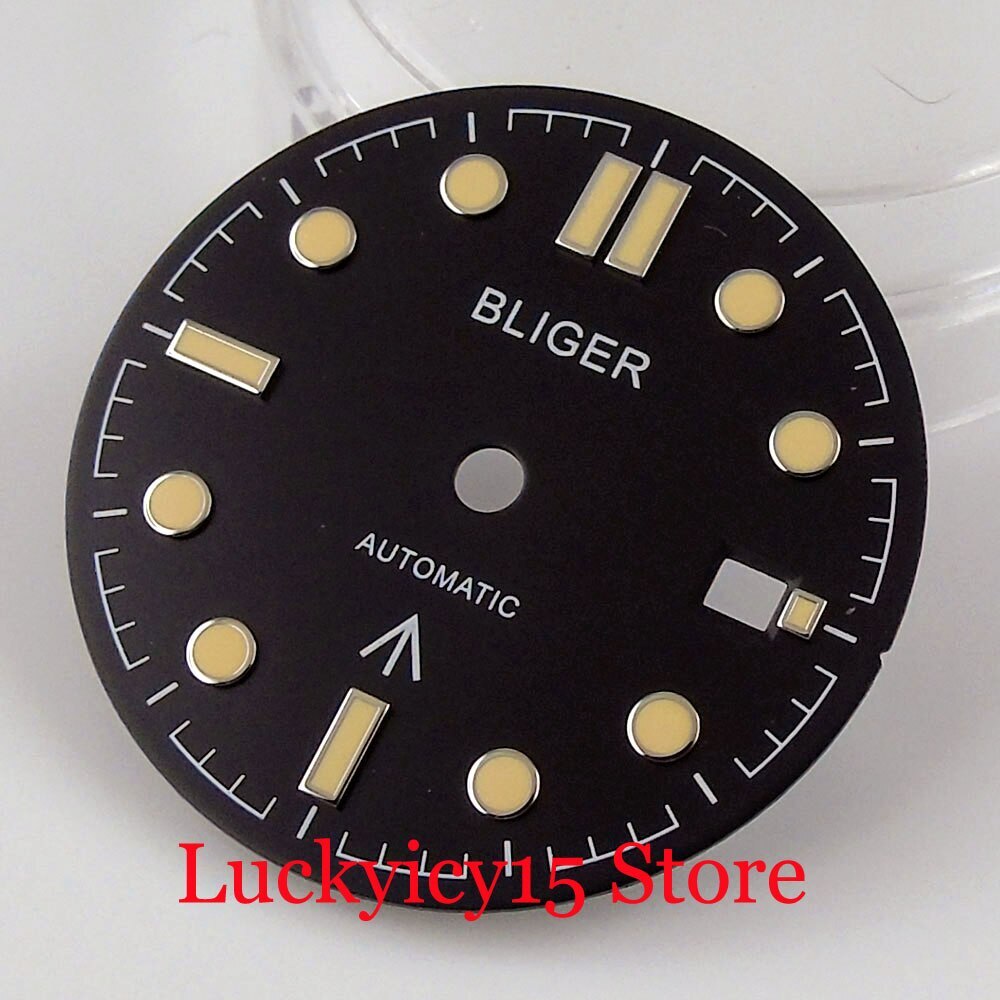 BLIGER New Automatic 31MM Black/Blue Watch Dial Watch Face Fit For MIYOTA 8215