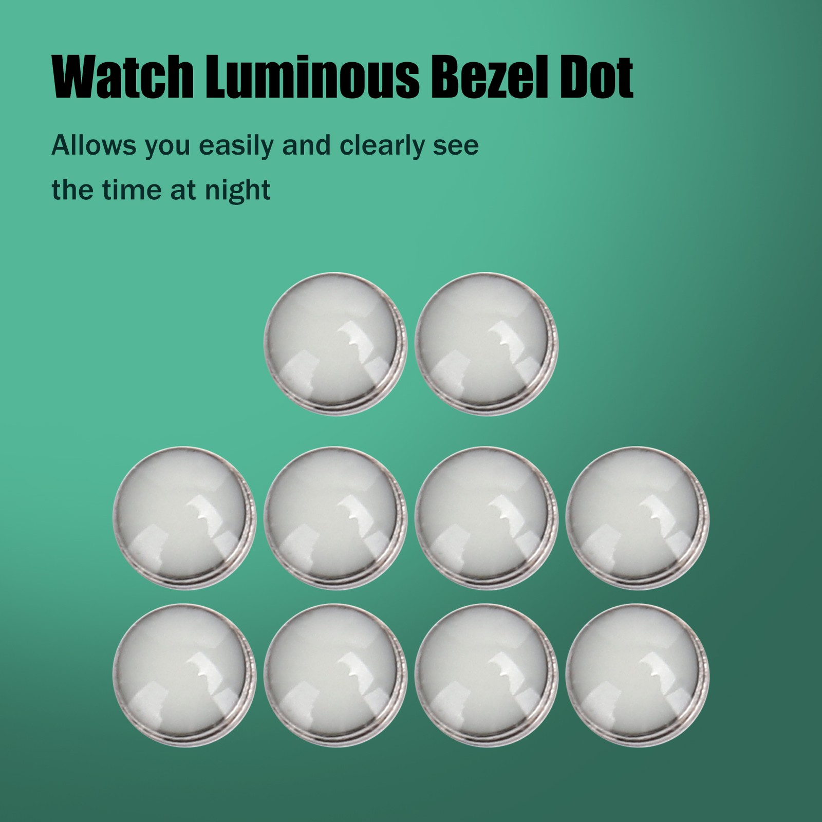 10Pack 2mm Watch Luminous Bezel Dot Pip Dial Night Dot Watch Decoration Parts d