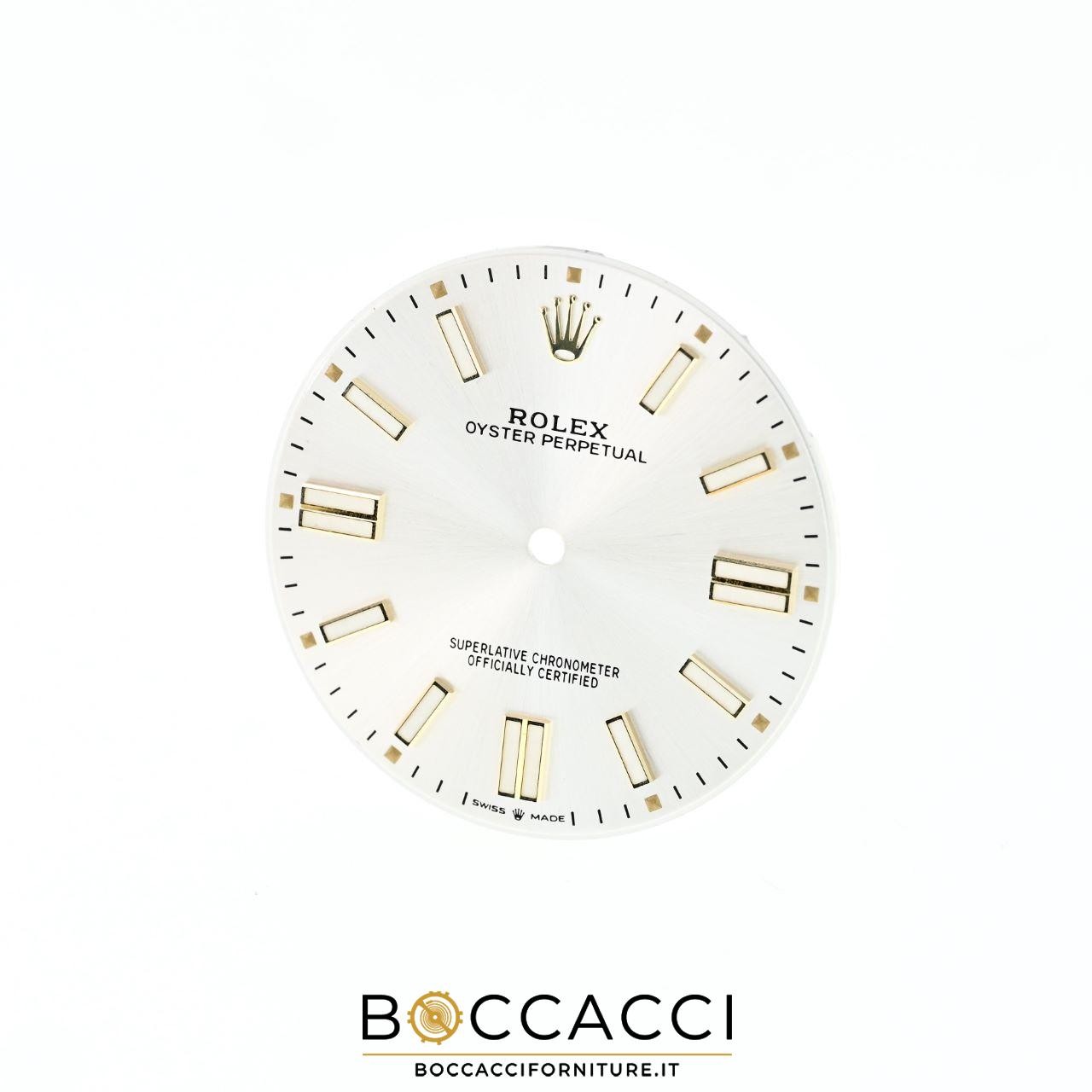 ROLEX Argentee Dial With Gold Index for OYSTER Perpetual 41 Ref. 124300 Chrom…