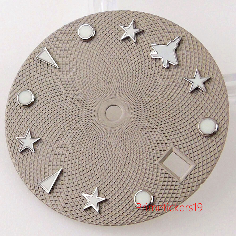 29mm Blue/Green/Grey/White Luminous Watch Dial Hands Set Fit NH35 NH36 Movement