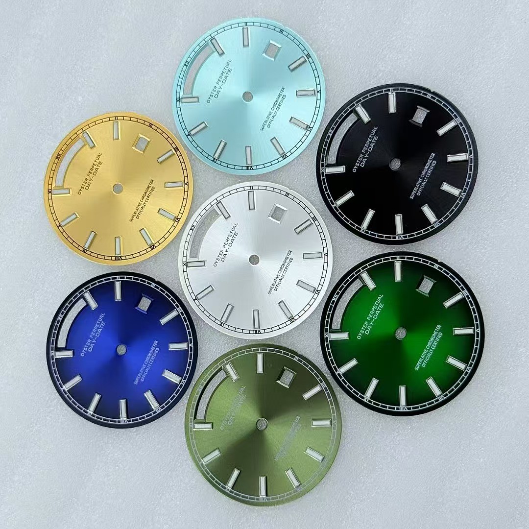 31mm Sunburst Watch Dial Green Luminous for 8285 Automatic Movement
