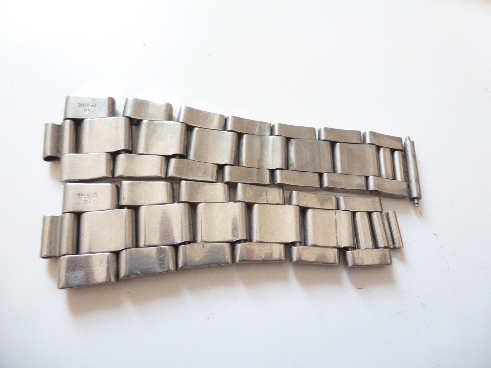 2 Half ORIGINAL Rolex Steel Bracelet 78350 19MM length Oyster without ends