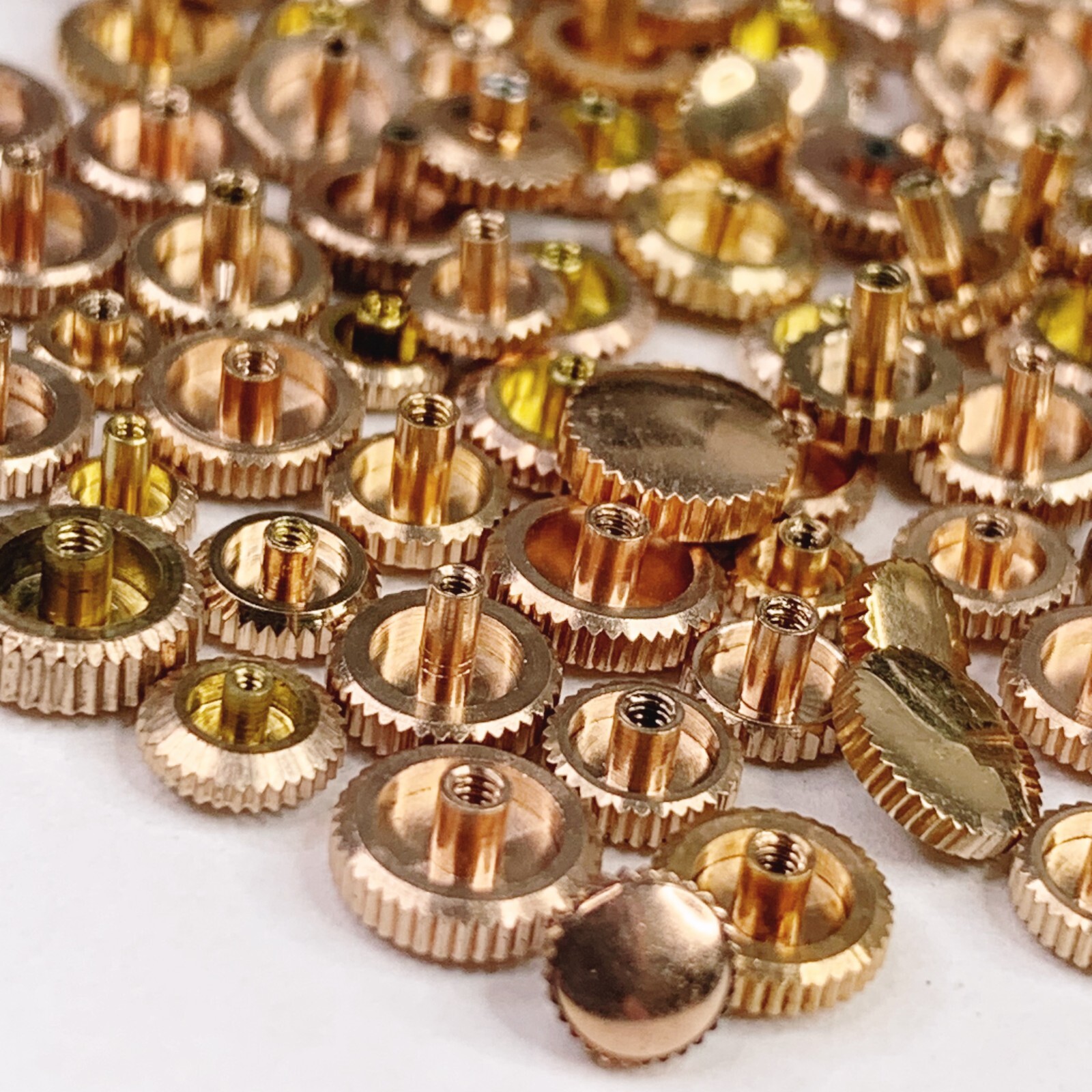 25 Rose Crowns Pink Steampunk Art Watchmakers Lot Repair Spare Watch Parts