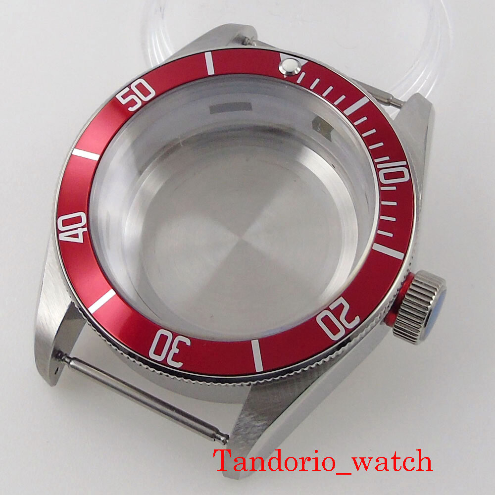 41mm Watch Case Black Pvd Bronze Coated Sapphire Glass For MIYOTA ETA 2836 50m