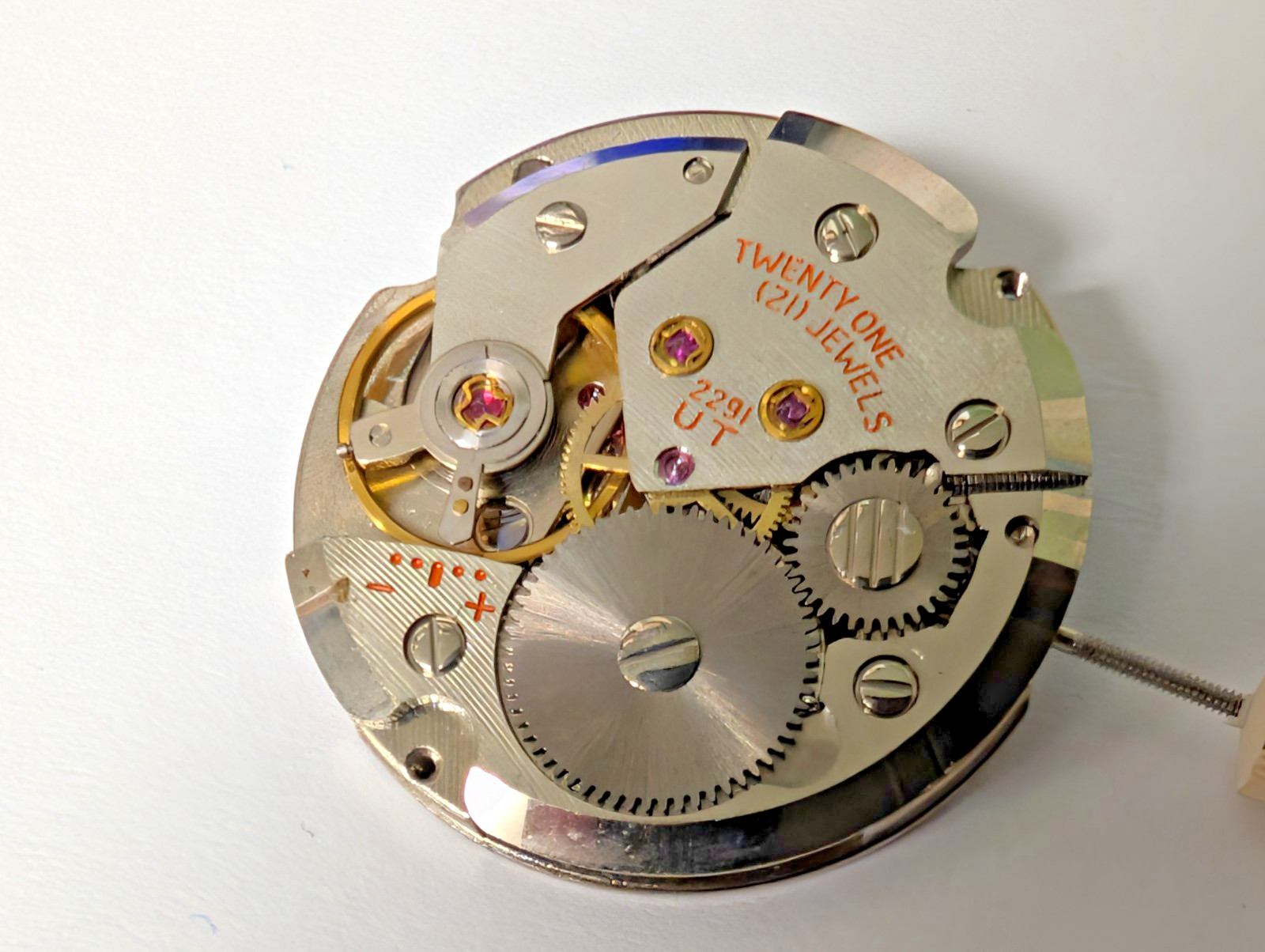 Vintage Unitas/UT 2291 movement, 21 Jewels automatic winding movement, RUNS. nee