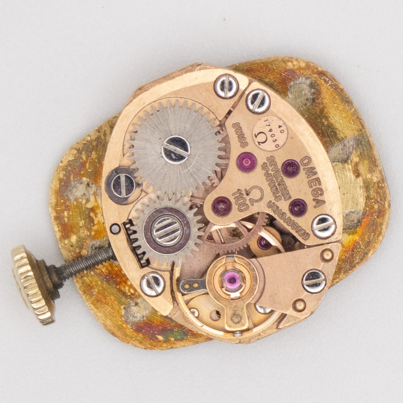 Vintage Omega Caliber 1100 17-Jewel Wristwatch Movement, Gains 10 minutes/day